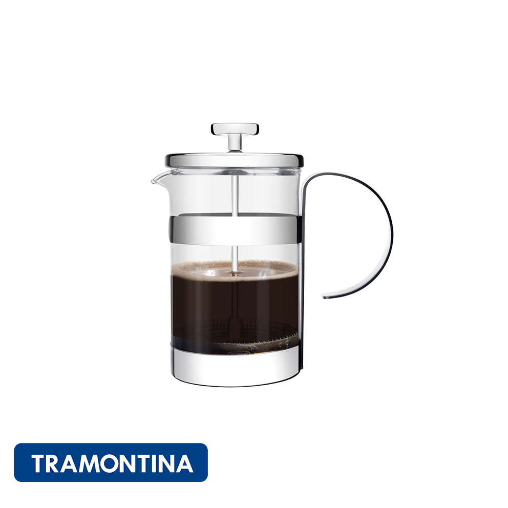 Prensa francesa para café, con asa y soporte en acero inox. 0,95  L-Tramontina.